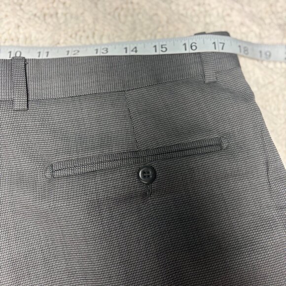 Zanella Bennet Men Gray Pure Virgin Wool Dress Pants Made in Italy Slacks 35x30 - Picture 10 of 11